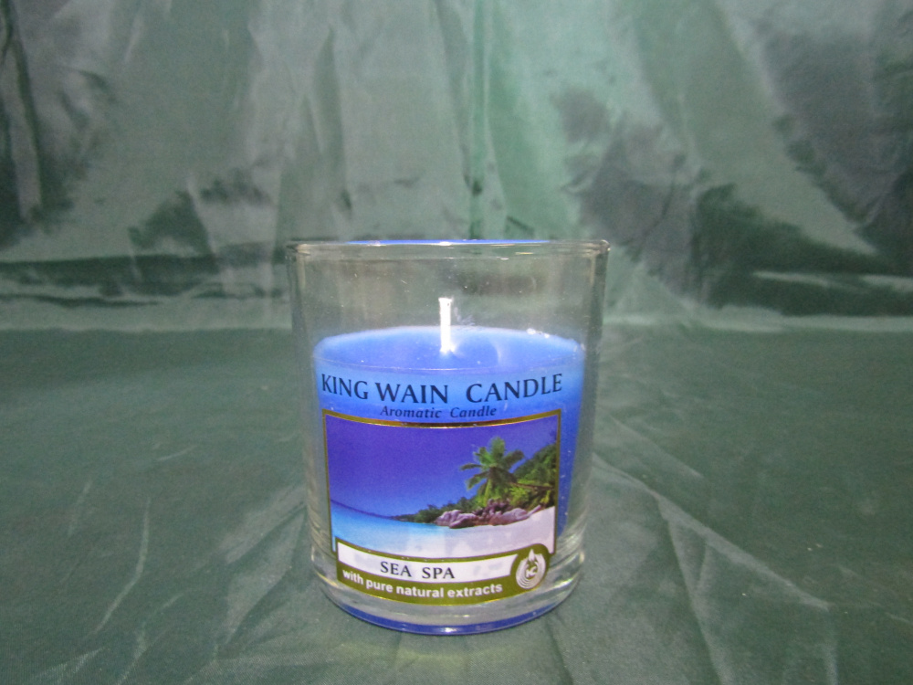 Восковая ароматическая свеча в стеклянной банке 8см (S-1326)