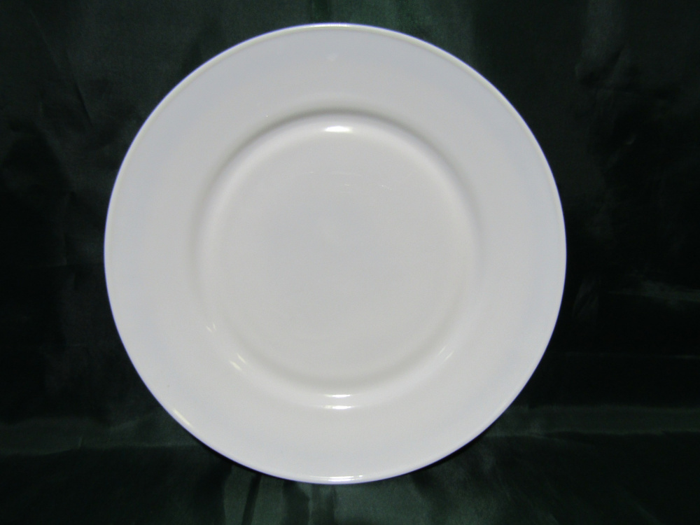 Тарелка стеклокерамика белая 25см  (S437)